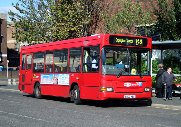 Route R8, Metrobus 278, SN03YBS, Orpington