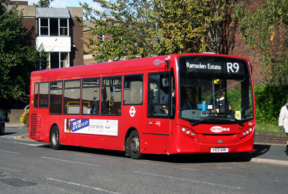 Route R9, Metrobus 761, YX13AHK, Orpington