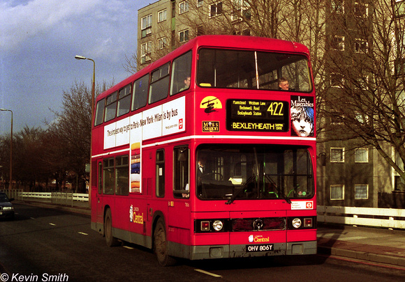 Route 422, London Central, T806, OHV806Y, Woolwich