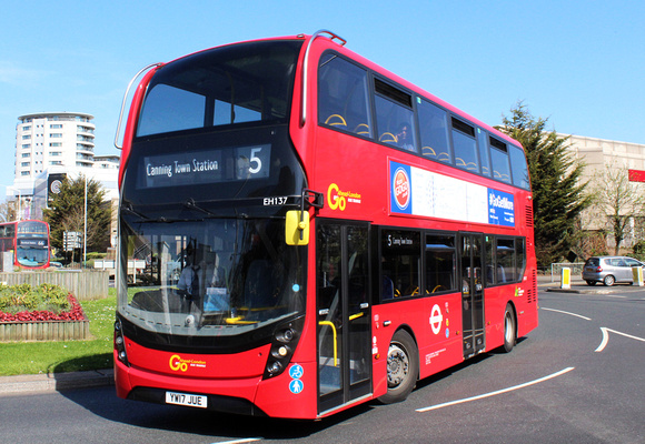 Route 5, Go Ahead London, EH137, YW17JUE, Romford