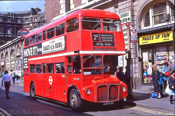 Route 2B, London Transport, RML2389, JJD389D, Victoria