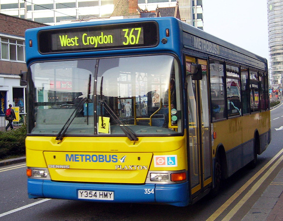 Route 367, Metrobus 354, Y354HMY, Croydon
