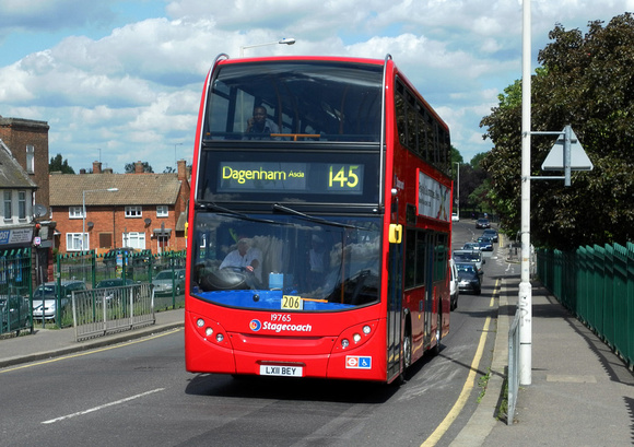 Route 145, Stagecoach London 19765, LX11BEY, Becontree