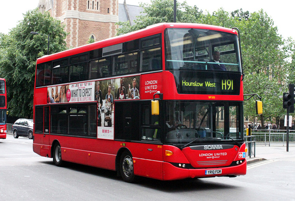Route H91, London United RATP, SP203, YR10FGM, Hammersmith