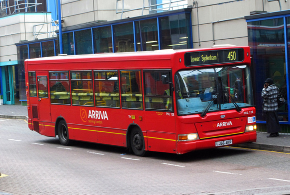 Route 450, Arriva London, PDL128, LJ56ARX, West Croydon