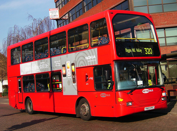 Route 320, Metrobus 474, YN53RYC, Bromley