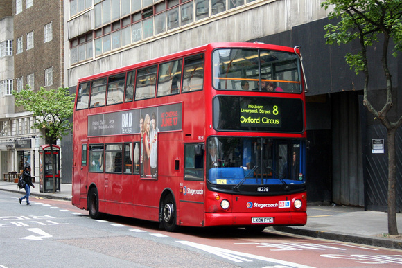 Route 8, Stagecoach London 18238, LX04FYE, New Oxford Street