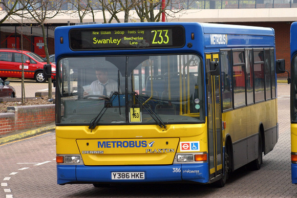 Route 233, Metrobus 386, Y386HKE, Eltham