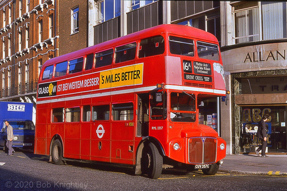 Route 16A, London Transport, RML2357, CUV357C, Oxford Circus