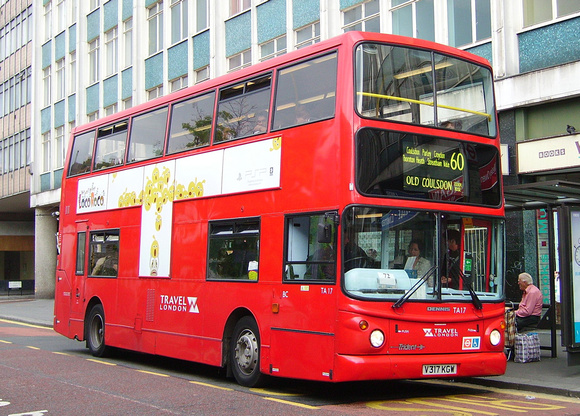 Route 60, Travel London, TA17, V317KGW, Croydon