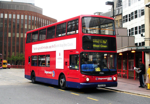 Route 67, Stagecoach London 17552, LY02OBO, Aldgate