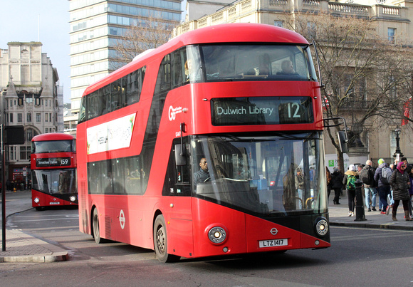 Route 12, Go Ahead London, LT417, LTZ1417, Trafalgar Square