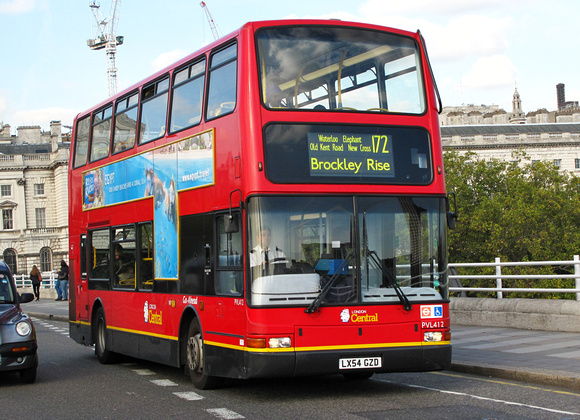 Route 172, London Central, PVL412, LX54GZD, Waterloo