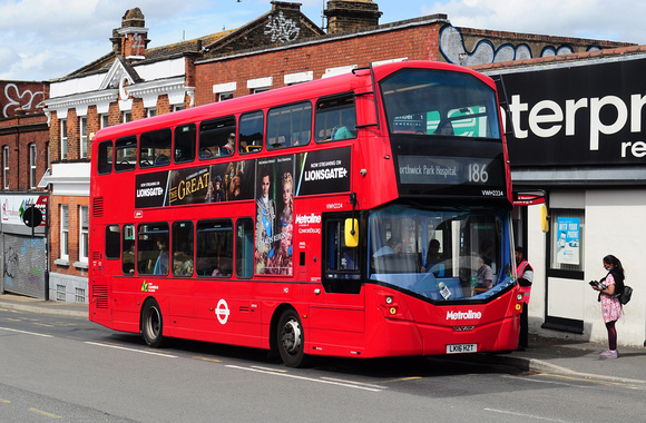 Route 186, Metroline, VWH2224, LK16HZT, Hayes & Harlington