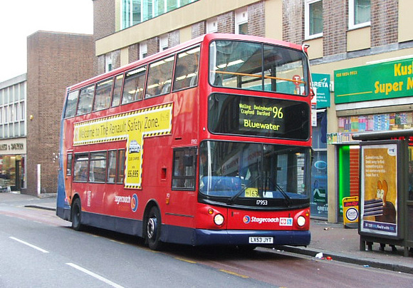 Route 96, Stagecoach London 17953, LX53JYT, Woolwich
