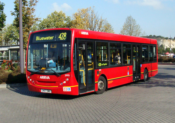 Route 428, Arriva Kent Thameside 3995, GN07DMU, Bluewater