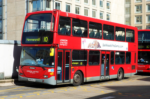 Route 10, London United RATP, SLE55, YN55NLD, Hammersmith