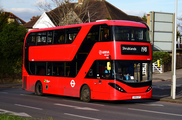 Route 198, Arriva London, HA23, LK66GZP, Shirley