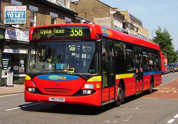 Route 358, Metrobus 523, YN53RXR, Bromley