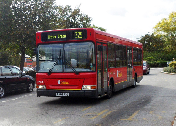 Route 225, London Central, LDP278, LX06FBE, Surrey Quays
