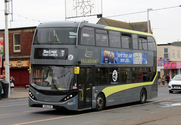 Route 11, Blackpool Transport 409, SN16OVK, Central Pier