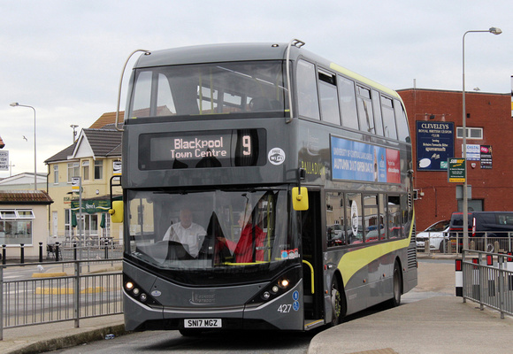 Route 9, Blackpool Transport 427, SN17MGV, Cleveleys