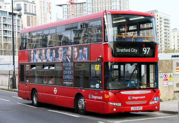 Route 97, Stagecoach London 15084, LX09AFV, Stratford International