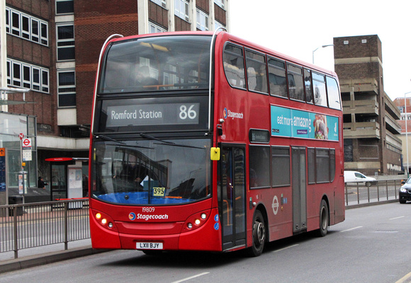 Route 86, Stagecoach London 19809, LX11BJY, Romford
