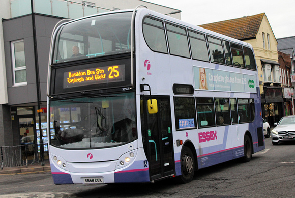 Route 25, First Essex 33557, SN58CGK, Wickford