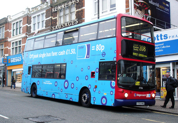 Route 208, Stagecoach London 17356, X356NNO, Bromley