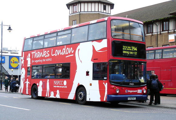 Route 294, Stagecoach London 17457, LX51FKT, Romford