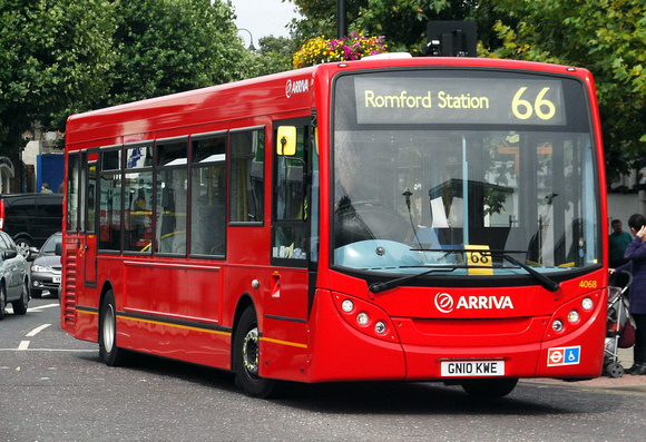 Route 66, Arriva Southend 4068, GN10KWE, Wanstead