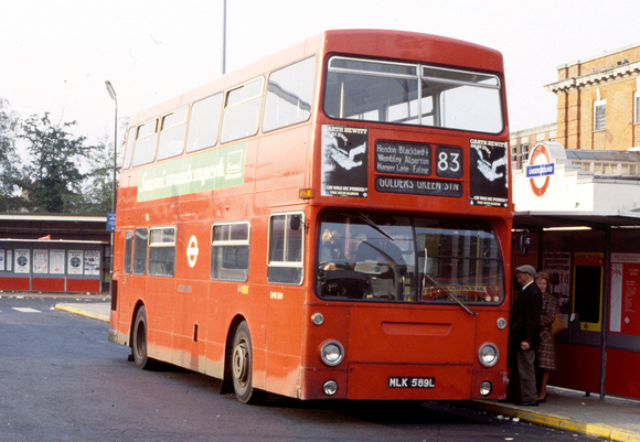 Route 83, London Transport, DMS589, MLK589L, Golders Green
