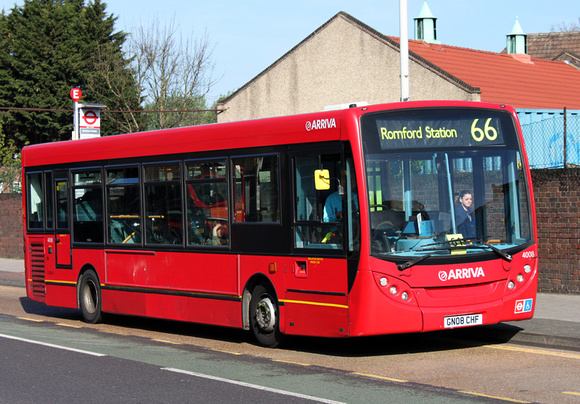 Route 66, Arriva Southend 4008, GN08CHF, Romford Market