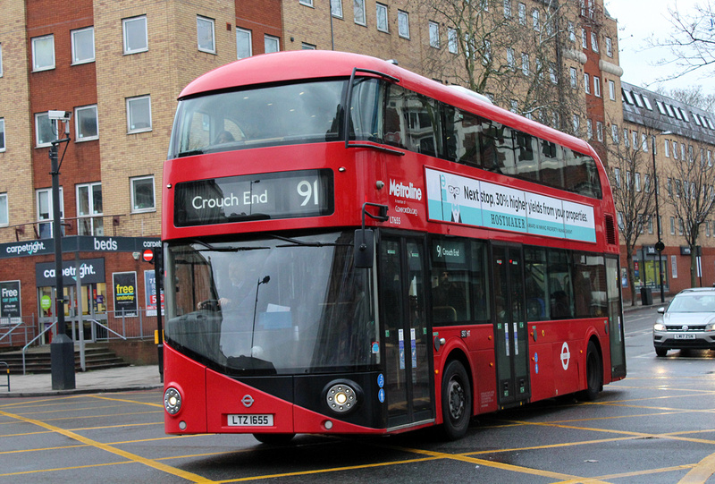 London Bus Routes | Route 91: Crouch End - Trafalgar Square | Route 91 ...