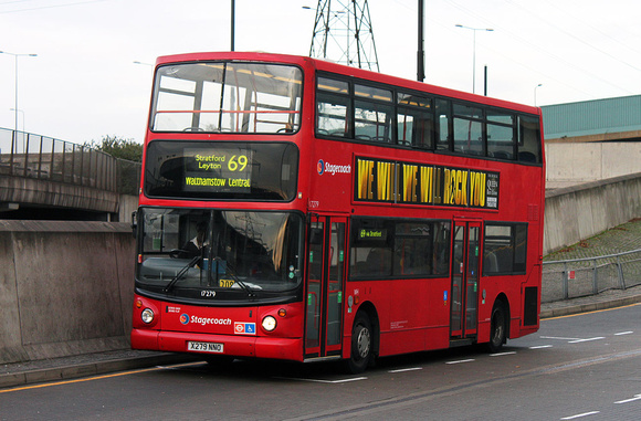 Route 69, Stagecoach London 17279, X279NNO, Canning Town