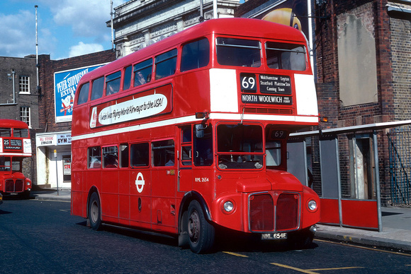 Route 69, London Transport, RML2654, NML654E
