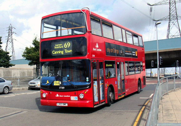 Route 69, East London ELBG 17789, LX03BWC, Canning Town