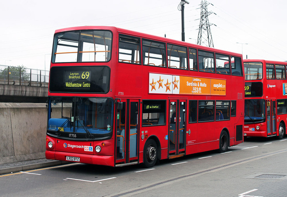 Route 69, Stagecoach London 17755, LX03BTZ, Canning Town