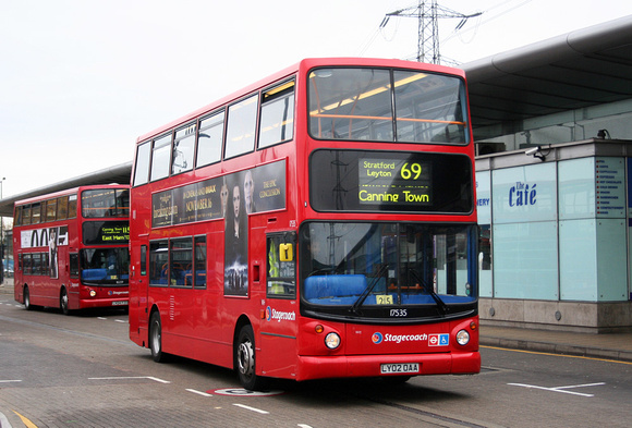 Route 69, Stagecoach London 17535, LY02OAA, Canning Town