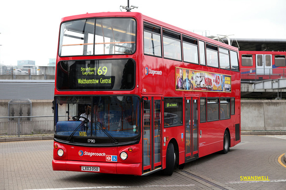 Route 69, Stagecoach London 17910, LX03OSD, Canning Town