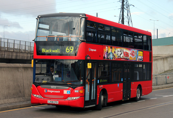 Route 69, Stagecoach London 15023, LX58CFO, Canning Town