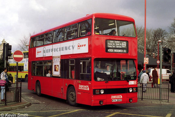 Route 69, Stagecoach London, T394, KYV394X, Walthamstow