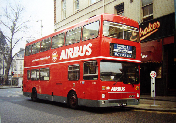Route A1, London Buses, M1013, A713THV, Victoria