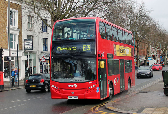 Route E3, First London, DN33772, SN62AAO, Chiswick High Road