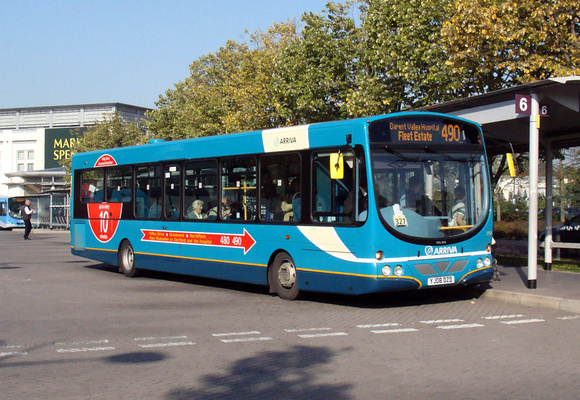 Route 490, Arriva Kent Thameside 3754, YJ08DZD, Bluewater