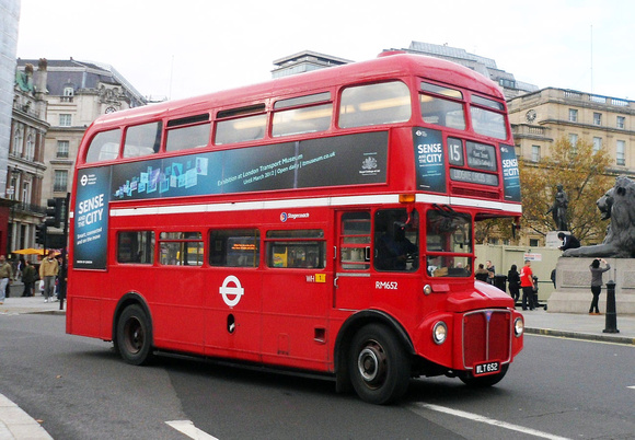 Route 15, Stagecoach London, RM652, WLT652, Trafalgar Square