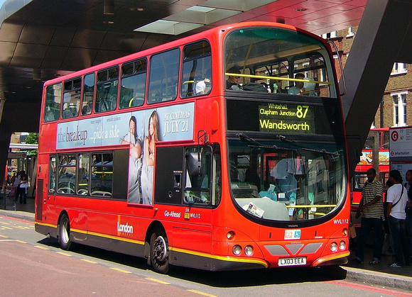 Route 87, London General, WVL112, LX03EAA, Vauxhall