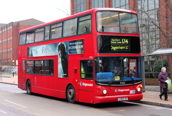 Route 174, Stagecoach London 17422, LX51FJO, Romford