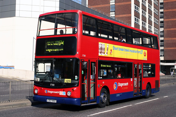 Route 174, Stagecoach London 17301, X301NNO, Romford